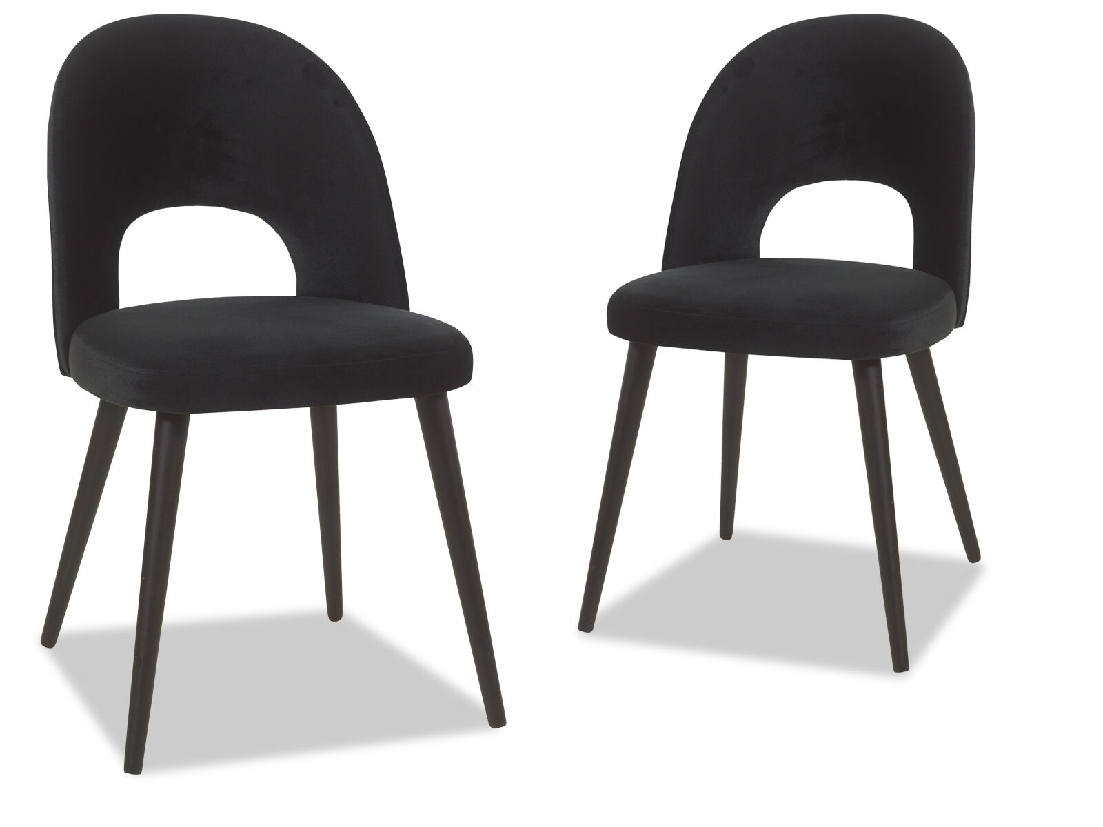 Set van 2 stoelen MOSE zwart