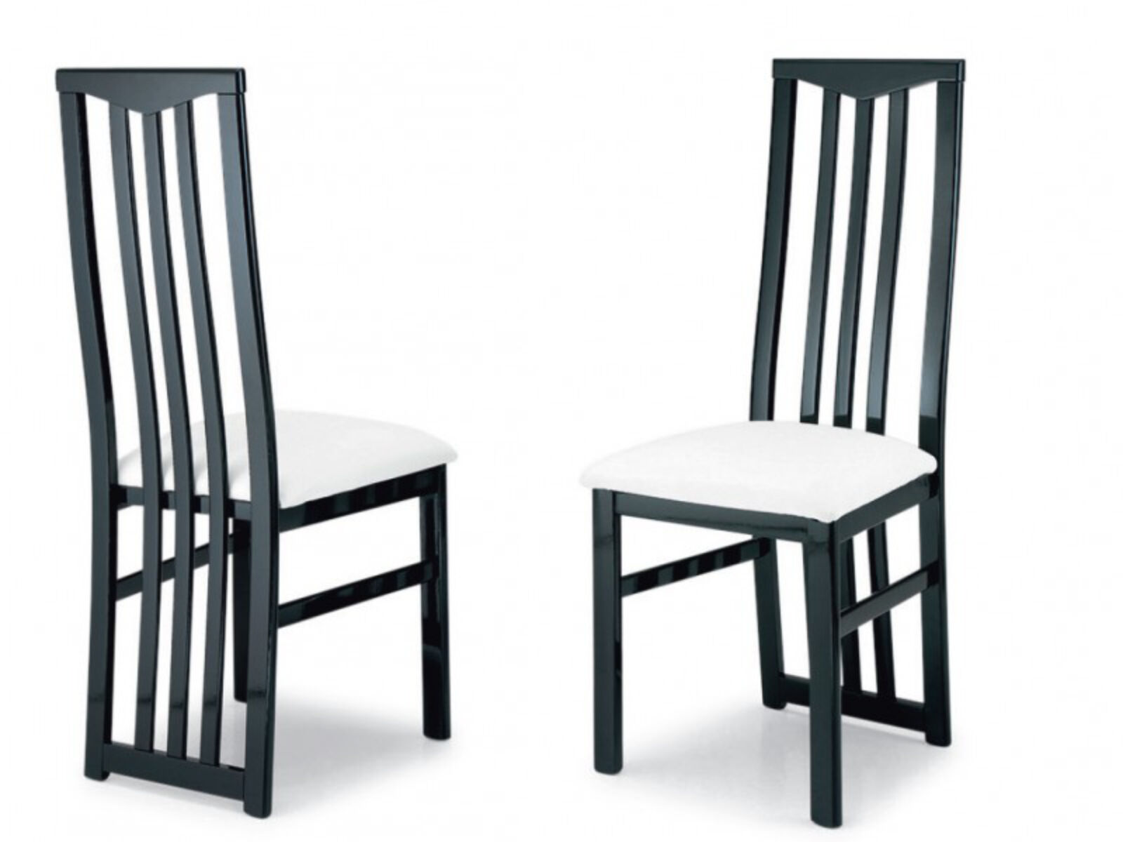 Set van 2 stoelen ROMEO zwart/wit