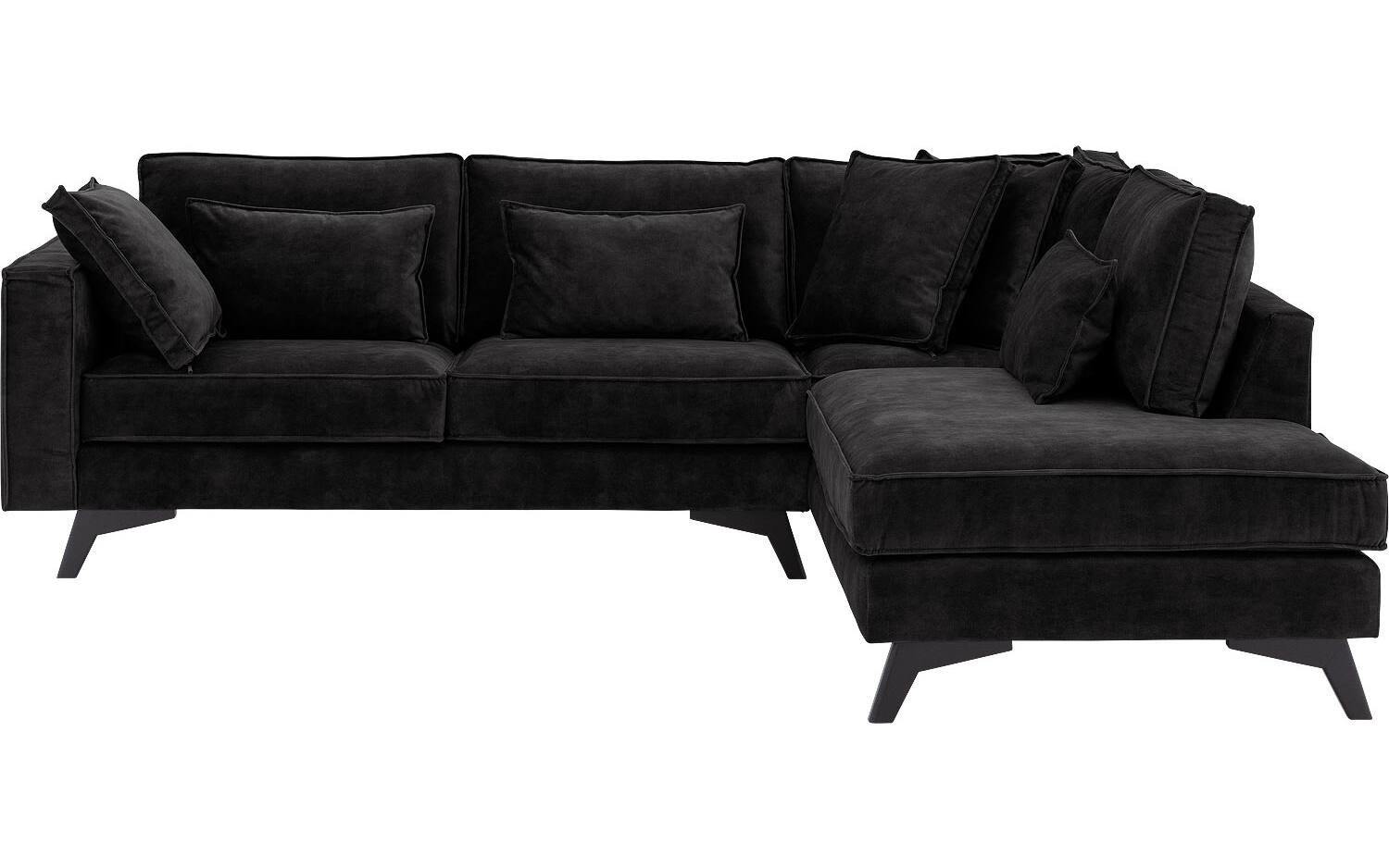 Goossens Bank Chambre grijs, stof, 2,5-zits, elegant chic met ligelement rechts